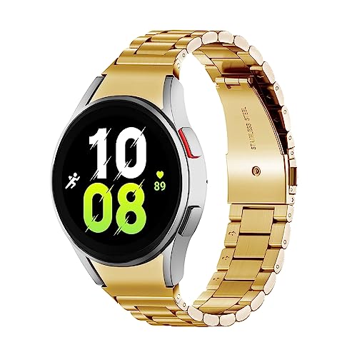 MATCHEASY Edelstahl Armband Kompatibel mit Samsung Galaxy Watch 5/5 pro, Galaxy Watch 4/5/6 40/44 mm, Galaxy Watch 4/6 Classic 42/46mm 47/43mm, Lückenloses Edelstahlarmband für Damen/Herren. von MATCHEASY