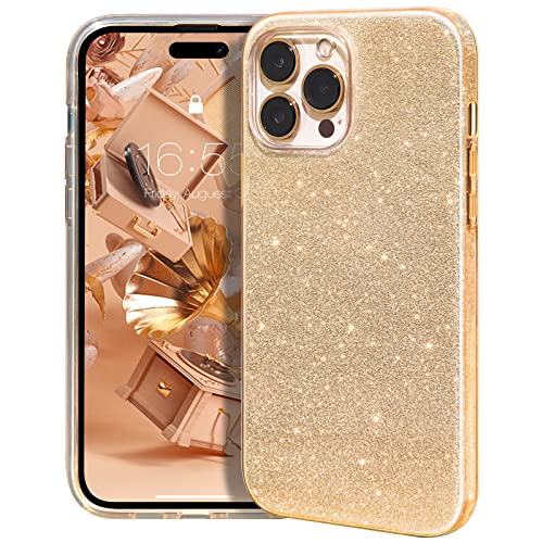 MATEPROX Glitzern Handyhülle Kompatibel mit iPhone 14 Pro Hülle Schutzhülle Sprühen Glänzend Bling Dünnes Hülle für iPhone 14 Pro 6,1'' 2022-Gold MATEPROX Glitzern Handyhülle Kompatibel mit iPhone 14 Pro Hülle Schutzhülle Sprühen Glänzend Bling Dünnes Hülle für iPhone 14 Pro 6,1'' 2022-Gold von MATEPROX