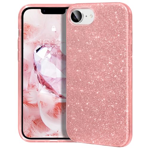 MATEPROX Handyhülle Kompatibel mit iPhone 16e, Glitzernde 3-Schicht Schutzhülle für Mädchen und Frauen, Stoßfest und Kratzfest, Trendy Hülle für iPhone 16e 2025-Rosa MATEPROX Handyhülle Kompatibel mit iPhone 16e, Glitzernde 3-Schicht Schutzhülle für Mädchen und Frauen, Stoßfest und Kratzfest, Trendy Hülle für iPhone 16e 2025-Rosa von MATEPROX