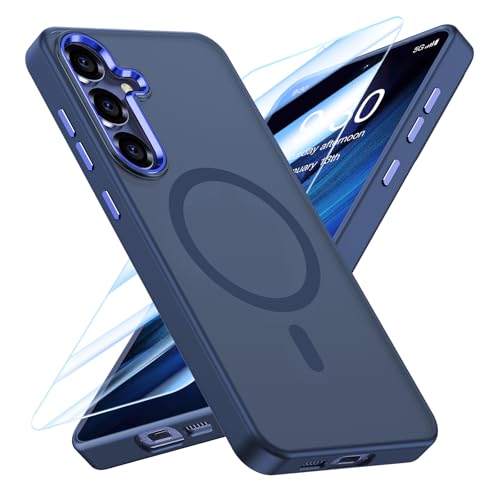 MATEPROX Handyhülle für Samsung Galaxy S25 Plus Hülle mit Panzerglas, Kompatibel mit MagSafe, Transparente Matte Stoßfeste Magnetisches Schutzhülle für Samsung S25 Plus-Blau MATEPROX Handyhülle für Samsung Galaxy S25 Plus Hülle mit Panzerglas, Kompatibel mit MagSafe, Transparente Matte Stoßfeste Magnetisches Schutzhülle für Samsung S25 Plus-Blau von MATEPROX