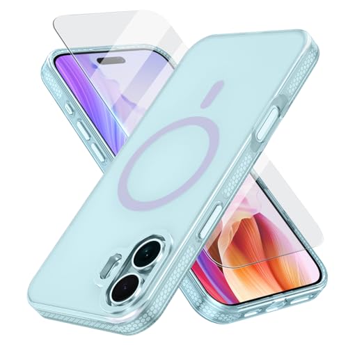 MATEPROX Kompatible mit iPhone 16 Plus Hülle, Matt Translucent Handyhülle mit Panzerglas, Kompatibel mit MagSafe, Schlanke Magnetring SchutzHülle für iPhone 16 Plus 2024-Bla MATEPROX Kompatible mit iPhone 16 Plus Hülle, Matt Translucent Handyhülle mit Panzerglas, Kompatibel mit MagSafe, Schlanke Magnetring SchutzHülle für iPhone 16 Plus 2024-Bla von MATEPROX