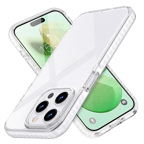 MATEPROX Transparente Handyhülle Kompatibel mit iPhone 15 Pro Max Hülle Anti-Gelb, Stoßfest, Starre PC Schutzhülle für iPhone 15 Pro Max 6,7'' 2023-Weiß von MATEPROX