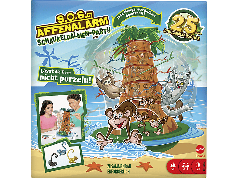 MATTEL GAMES HTW65 S.O.S. Affenalarm: Schaukelpalmen-Party Kinderspiel Mehrfarbig MATTEL GAMES HTW65 S.O.S. Affenalarm: Schaukelpalmen-Party Kinderspiel Mehrfarbig von MATTEL GAMES