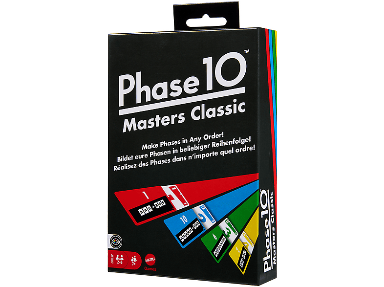 MATTEL GAMES JFD07 Phase 10 Masters Classic Kartenspiel Mehrfarbig von MATTEL GAMES