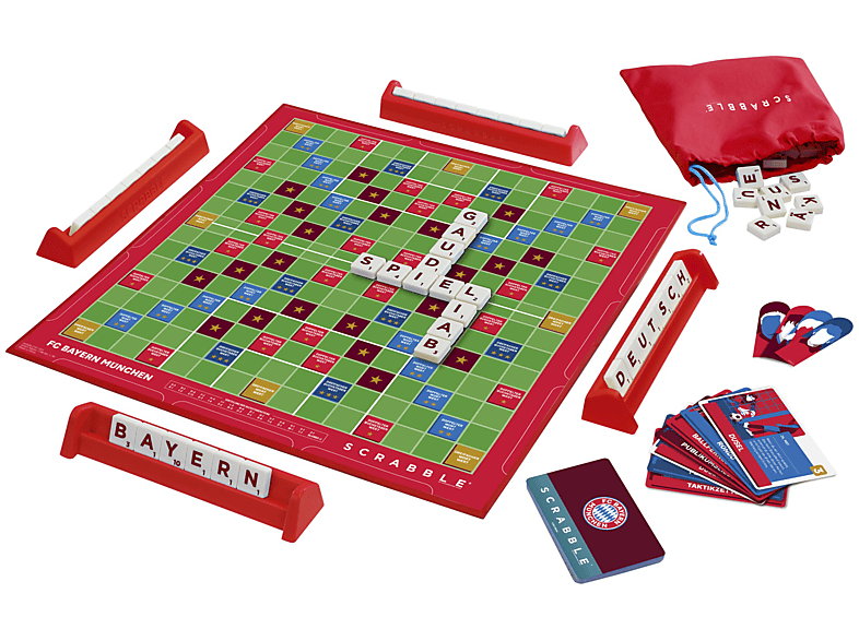 MATTEL GAMES Scrabble FC Bayern München, Spieleklassiker Familienbrettspiel Mehrfarbig von MATTEL GAMES