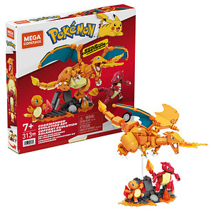 Mattel GAMES Mega Construx HFG06 Pokémon Charmander Evolution Set Bausatz von MATTEL GAMES