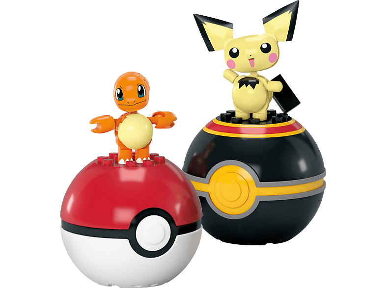 MATTEL MEGA Pokémon - Pokéball Collection Glumanda und Pichu Bausatz, Mehrfarbig von MATTEL