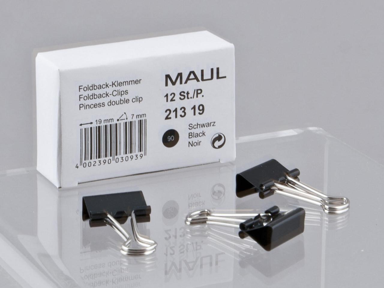 MAUL Foldbackklammern schwarz 1.9 cm MAUL Foldbackklammern schwarz 1.9 cm von MAUL