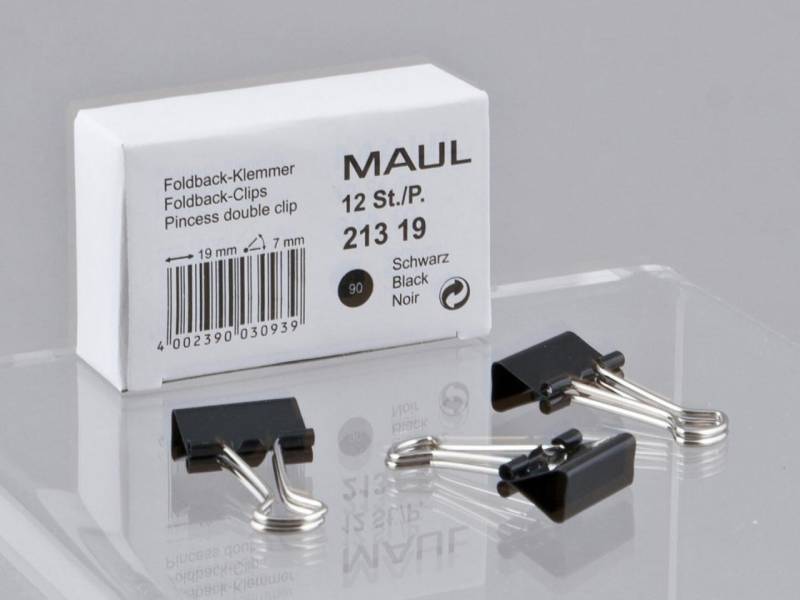 MAUL Foldbackklammern schwarz 1.9 cm von MAUL