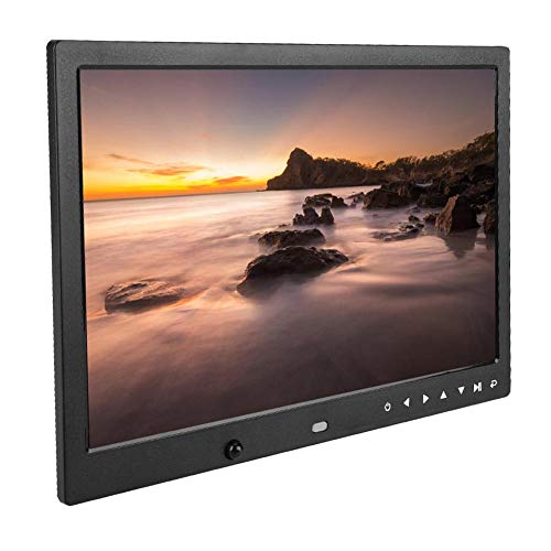 Digitaler Bilderrahmen, 13 Zoll, tragbar, 1080p, HD, Videorahmen, Uhr, Fernbedienung, Film, Player, Album für Familie, Hochzeitstag, etc. (schwarz) von MAVIS LAVEN