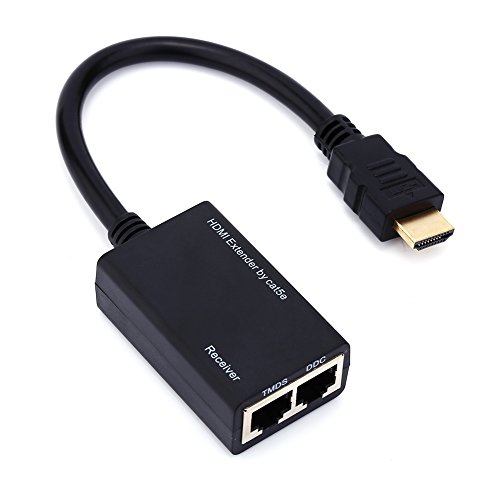 Mavis Laven 1080P HDMI Extender auf RJ45 Adapterkabel, 30M Übertragungsentfernung CAT5e CAT6 LAN Ethernet Balun Extender Repeater Mavis Laven 1080P HDMI Extender auf RJ45 Adapterkabel, 30M Übertragungsentfernung CAT5e CAT6 LAN Ethernet Balun Extender Repeater von MAVIS LAVEN