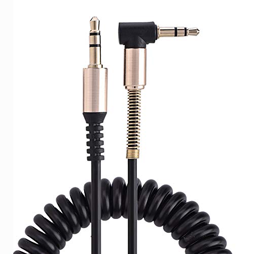 Mavis Laven AUX-Kabel, 3,5-mm-Stecker auf Stecker für Spring-Aux-Kabel, L-förmig und I-förmig einziehbares Kabel für Car-Audio-Kopfhörer von MAVIS LAVEN