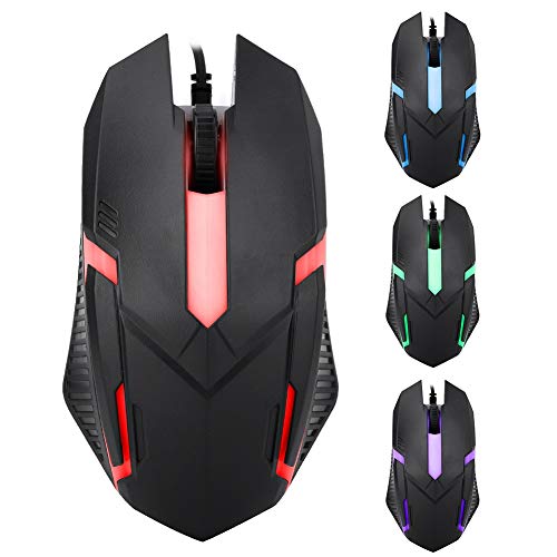 Mavis Laven Gaming-Maus verkabelt, 1600 DPI verkabelt Hintergrundbeleuchtung USB-Maus Ergonomisches Gaming-Notebook Office Gamer-Mäusemäuse Verkabelt Optischer PC Computer-Gaming-Mäuse von MAVIS LAVEN