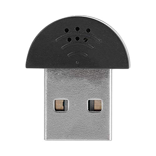 Mavis Laven Mini-Mikrofon, Tragbare USB-Studio-Sprache 360 ° Rundstrahlgeräuschunterdrückung Mikrofonaufnahme Audio-MIC-Adapter Für Computer-PC(schwarz) von MAVIS LAVEN
