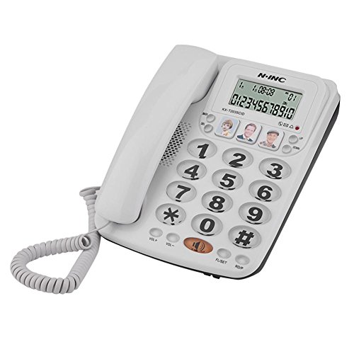 Mavis Laven Schnurgebundenes Telefon mit Anruferkennung, Tischtelefon Schnurgebundenes Telefon mit Zwei Leitungen und Freisprechfunktion Kurzwahl Festnetz für Privatanwender/Büro von MAVIS LAVEN