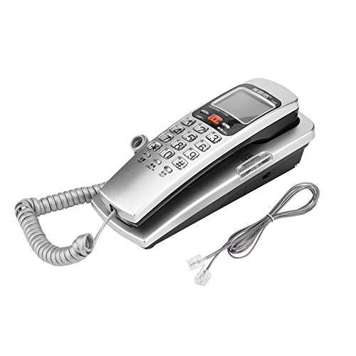 Schnurgebundenes Telefon von Mavis Laven, FSK/DTMF-Anrufer-ID-Telefonschalter für Festnetz-Modenebenstellertelefon mit Anrufbeantworter und Nummernspeicherung für das Home Office-Hotel(Silber) von MAVIS LAVEN