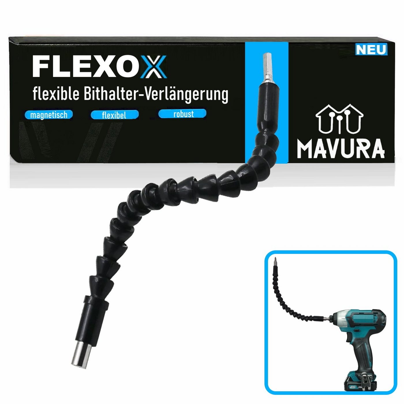 MAVURA FLEXOX Bithalter flexibel Verlängerung schwenkbar magnetisch Bit-Adapter Winkelaufsatz Akkuschrauber zu Winkelaufsatz Akkuschrauber, Winkelaufsatz Bit Winkelaufsatz Akkuschrauber Bohrer MAVURA FLEXOX Bithalter flexibel Verlängerung schwenkbar magnetisch Bit-Adapter Winkelaufsatz Akkuschrauber zu Winkelaufsatz Akkuschrauber, Winkelaufsatz Bit Winkelaufsatz Akkuschrauber Bohrer von MAVURA