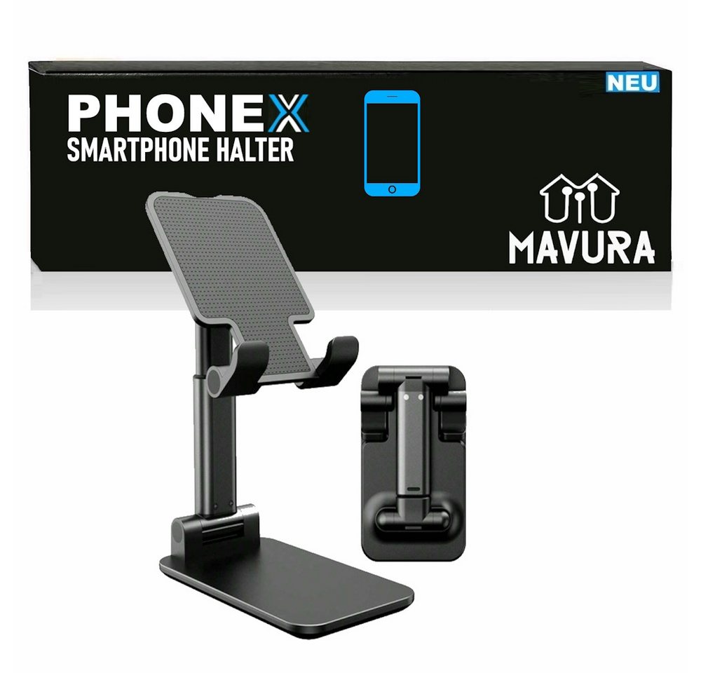 MAVURA Handy-Halterung PHONEX Smartphone Halter Tablet Handy Ständer Tisch Halterung, (Handyhalter Handyständer Universal) von MAVURA