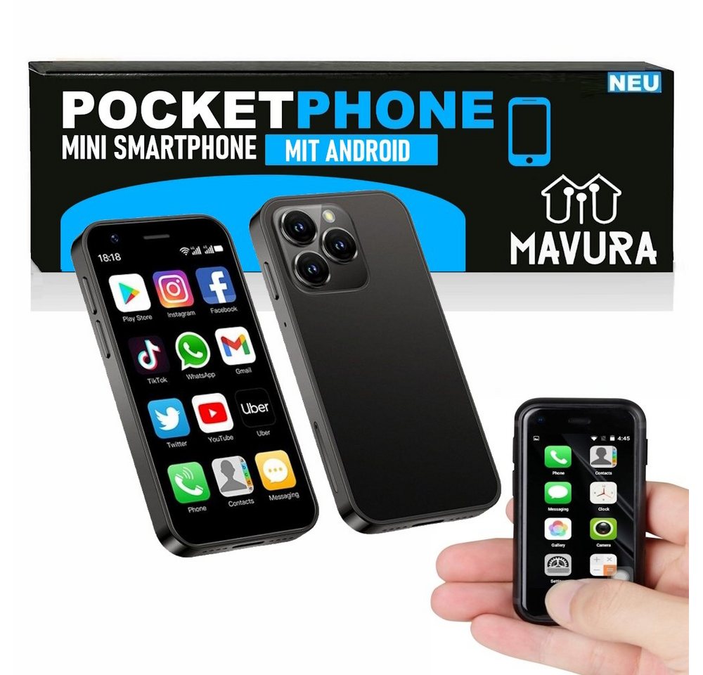 MAVURA POCKETPHONE SOYES XS13 Smartphone Mini Handy ultradünn Telefon Smartphone (Pocket Phone super kleines Android Dual Sim 3g 2,5 Zoll) von MAVURA