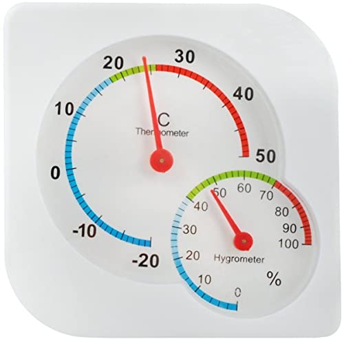 MAVURALiving Thermometer mit Hygrometer Innen Außen Garten Thermo analog Luftfeuchtigkeit Messgerät Luftfeuchtigkeitsmesser Temperaturmesser Temperaturmessgerät Außen Innen Mini Wetterstation von MAVURA