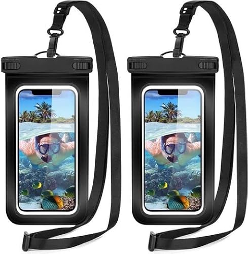 wasserdichte Handy Schutzhülle Unterwasserhülle Handytasche Wasserdicht Smartphone Hülle umhängen Universal Schutzhülle für iPhone Samsung [2er Set] von MAVURA