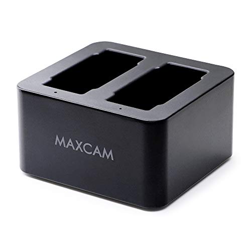 MAXCAM Dual Akku Ladegerät mit Typ-C USB Kabel für GoPro HERO12/HERO11/HERO10/HERO9 Black Enduro Akku von MAXCAM