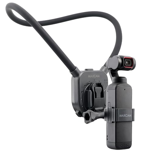 MAXCAM Halshalterung Kompatibel mit DJI Pocket 2, Solider Aluminiumring Radfahren Angeln First Person Perspective Shooting vlog von MAXCAM