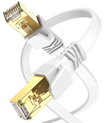 MAXGROUP Cat 8 LAN Kabel 1.5m,40Gbps 2000MHz Netzwerkkabel S/FTP Ethernet HochgeschwindigkeitsGigabit RJ45 Lylon, Geflochtener Patchkabel mit Vergoldung für PS5 PS4 Router Modem TV Switch Laptop von MAXGROUP