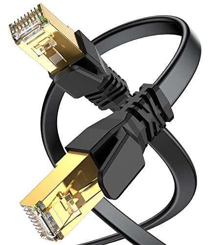 MAXGROUP Cat 8 LAN Kabel 15m,40Gbps 2000MHz Netzwerkkabel S/FTP Ethernet HochgeschwindigkeitsGigabit RJ45 Lylon, Geflochtener Patchkabel mit Vergoldung für PS5 PS4 Router Modem TV Switch Laptop von MAXGROUP