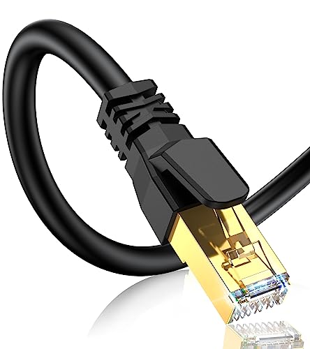 MAXGROUP Cat 8 Lan Kabel 0.5M,40Gbps 2000MHz Netzwerkkabel S/FTP Ethernet Kabel,Hochgeschwindigkeits Gigabit RJ45 Nylon Patchkabel mit Vergoldung für PS4,PS5,Router,Modem,Gaming,TV,Switch,Laptop von MAXGROUP