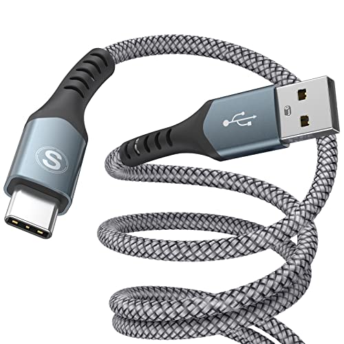 MAXGROUP USB C Kabel 2.0A [2pcs 2m] Schnellladung USB C Nylon Typ C Kabel für Samsung Galaxy S21 S20 S10 S9 S8 Plus, Note10/9/8, M31 M30s M20,A20e A71 A52 A51 A50 A40 A10 A7,A7,2 Mi9/ 8.0 V30/20 von MAXGROUP