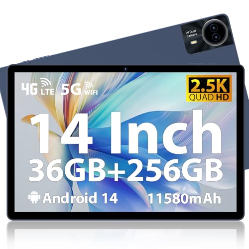 MAXLEGEN 2025 Neueste Android 14 Tablet, 14" 2.5K Touch Display, 36GB RAM+256GB ROM 1TB TF SIM Tablet, 4G LTE+5G WiFi, Octa-Core, 4 Lautsprecher, 13MP, 11580mAh, GMS, GPS, inkl. Pen/Hülle/Kopfhörer MAXLEGEN 2025 Neueste Android 14 Tablet, 14" 2.5K Touch Display, 36GB RAM+256GB ROM 1TB TF SIM Tablet, 4G LTE+5G WiFi, Octa-Core, 4 Lautsprecher, 13MP, 11580mAh, GMS, GPS, inkl. Pen/Hülle/Kopfhörer von MAXLEGEN