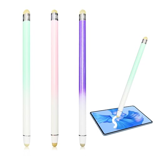 3er-Pack Doppelköpfiger Eingabestift, Touchscreen-Stift, Farbverlauf, Kompatibel Mit Verschiedenen Arten Von Tablets Und Smartphones (DREI Farben) von MAXQUU