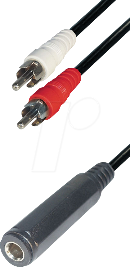 MATR A43L - 2x Cinchstecker auf 6,3 mm Klinkenbuchse, 0,2 m von MAXTRACK