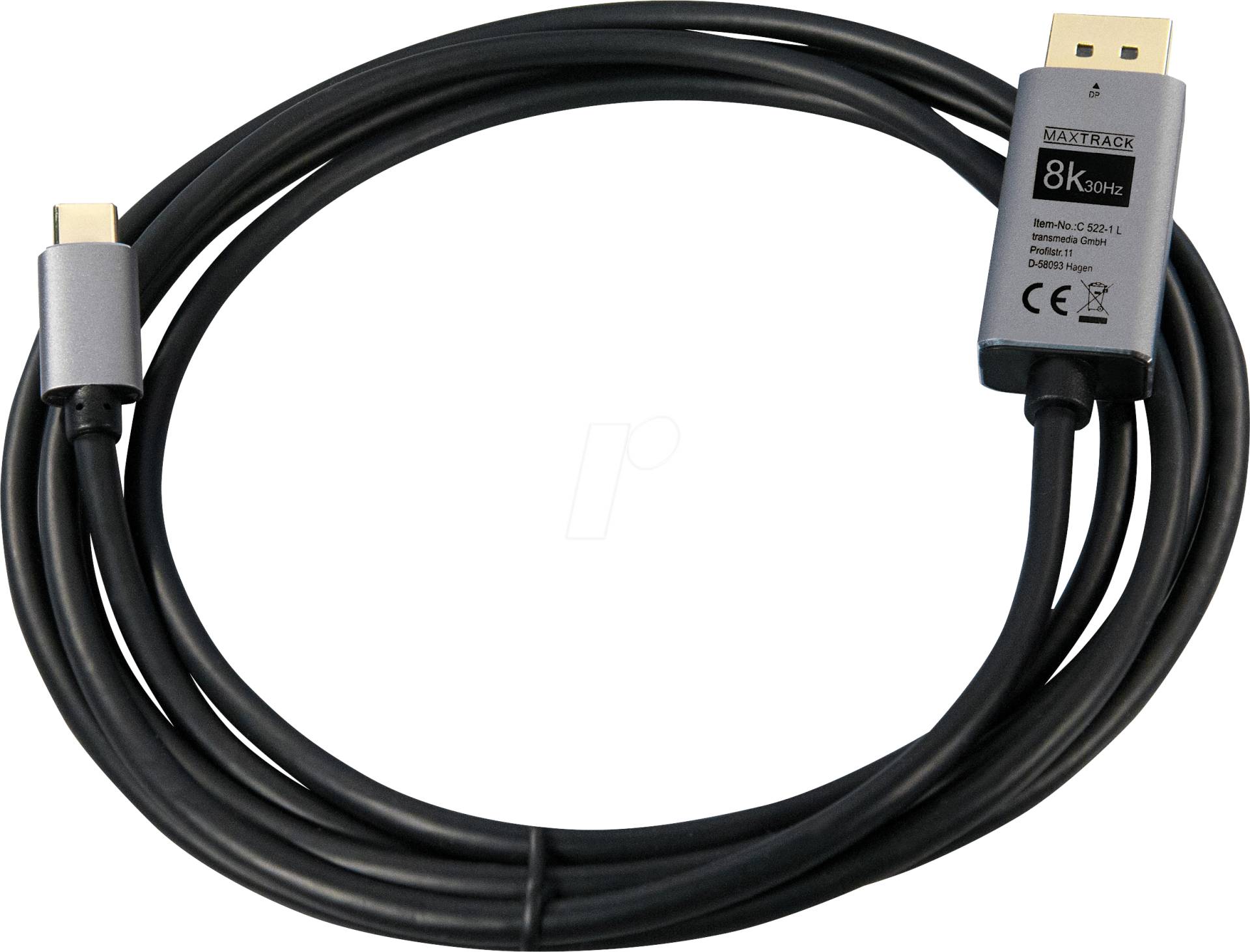 MATR C522-3L - Adapterkabel USB Type-C  > DP, 8K@30 Hz, 3,0 m von MAXTRACK