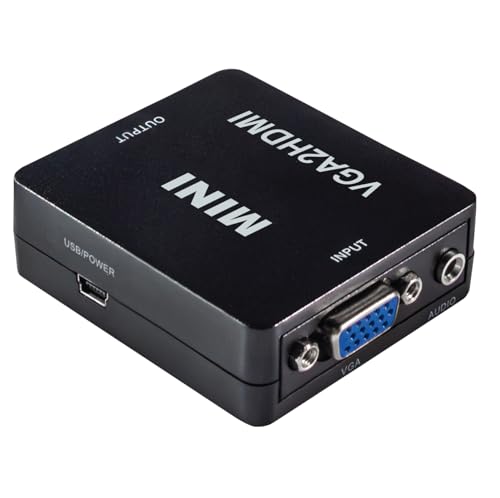 MAXTRACK VGA auf HDMI Konverter - CS40L, HDMI Adapter, VGA auf HDMI, Plug & Play, 1080p/60Hz Full HD, VGA auf HDMI Adapter kompatibel mit PC/Laptop, Projektor, Monitor, inkl. USB Stromkabel MAXTRACK VGA auf HDMI Konverter - CS40L, HDMI Adapter, VGA auf HDMI, Plug & Play, 1080p/60Hz Full HD, VGA auf HDMI Adapter kompatibel mit PC/Laptop, Projektor, Monitor, inkl. USB Stromkabel von MAXTRACK