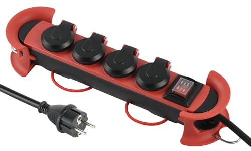 MaxTrack Steckdosenleiste für Outdoor Nutzung - NV61-5L, Ideal für Profis, Heimwerker oder beim Camping, IP44, Erhöhter Berührungsschutz, Beleuchteter Schalter, wasserdichte Steckdosenleiste MaxTrack Steckdosenleiste für Outdoor Nutzung - NV61-5L, Ideal für Profis, Heimwerker oder beim Camping, IP44, Erhöhter Berührungsschutz, Beleuchteter Schalter, wasserdichte Steckdosenleiste von MAXTRACK