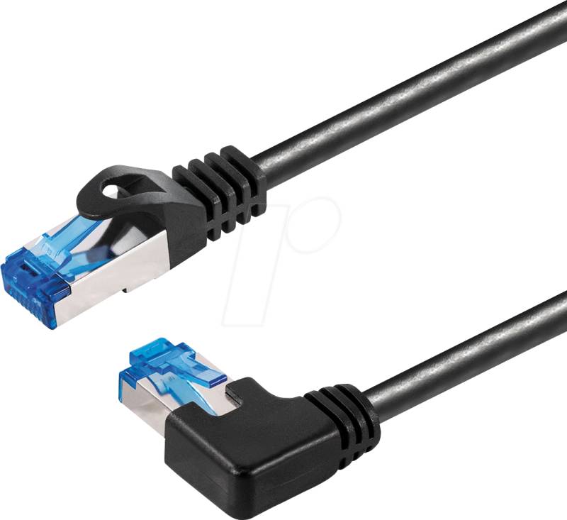 TME TI43-0,5L - Patchkabel Cat.6a S/FTP gewinkelt / gerade, 0,5 m von MAXTRACK