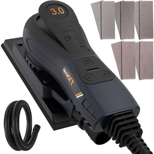 MAXXT bürstenloser Exzenterschleifer Elektrisch 3mm Orbitalschleifer 350W Multifunktion 4000-10000 U/min variables Tempo Kabelgebundener Exzenterschleifer Maschine mit 10 Schleifpapieren MAXXT bürstenloser Exzenterschleifer Elektrisch 3mm Orbitalschleifer 350W Multifunktion 4000-10000 U/min variables Tempo Kabelgebundener Exzenterschleifer Maschine mit 10 Schleifpapieren von MAXXT