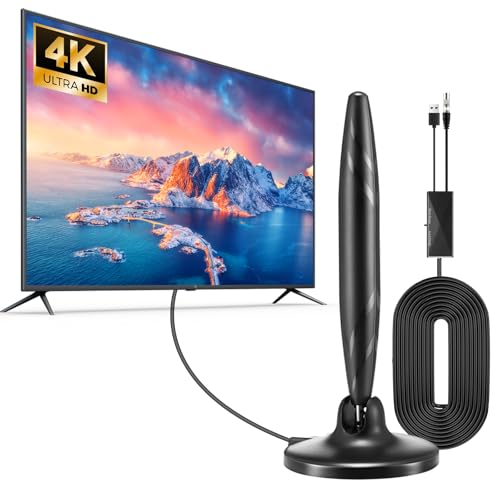 DVBT/DVBT2 Antenne- Zimmerantenne für Fernseher mit Verstärker, Großer Reichweite und 360° Empfang,Mit Magnetfuß 3Meter Kabel DVB-T/DVB unterstützt 4K HD-Kanäle, Smart TV DVBT/DVBT2 Antenne- Zimmerantenne für Fernseher mit Verstärker, Großer Reichweite und 360° Empfang,Mit Magnetfuß 3Meter Kabel DVB-T/DVB unterstützt 4K HD-Kanäle, Smart TV von MAXZIQF