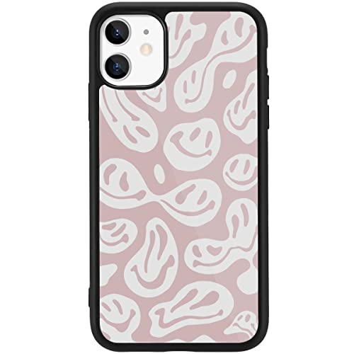 MAYCARI Art Happy Smile Face Hippie-B Design Hülle für iPhone 11, mädchenhaftes ästhetisches Muster mit schlanker, weicher TPU-Hartrückseite Schutzhülle für Mädchen Frauen Kinder von MAYCARI