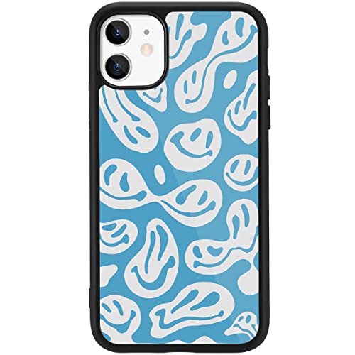 MAYCARI Art Happy Smile Face Hippie-D Design Hülle für iPhone 11, mädchenhaftes ästhetisches Muster mit schlanker, weicher TPU-Hartrückseite Schutzhülle für Mädchen Frauen Kinder von MAYCARI