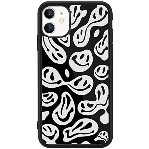 MAYCARI Kompatibel mit iPhone 11 Pro Hülle für Mädchen Frauen Kinder Happy Smile Face Hippie-E, Girly Aesthetic Pattern with Soft TPU Hard Back Protective Case for iPhone 11 Pro von MAYCARI