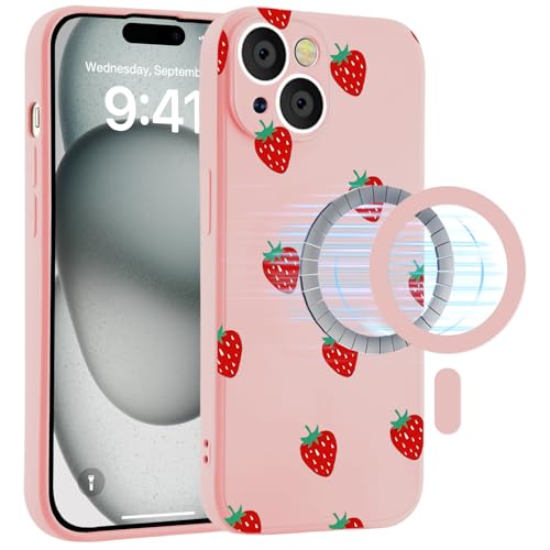 MAYCARI Magnetisch Erdbeere Silikon Hülle für iPhone 13 Pro, Niedlich handyhülle mit Seidig-Weicher Berühren Kompatibel mit Magafe, Stoßfeste Hülle mit Mikrofaser-Futter für iPhone 13 Pro MAYCARI Magnetisch Erdbeere Silikon Hülle für iPhone 13 Pro, Niedlich handyhülle mit Seidig-Weicher Berühren Kompatibel mit Magafe, Stoßfeste Hülle mit Mikrofaser-Futter für iPhone 13 Pro von MAYCARI