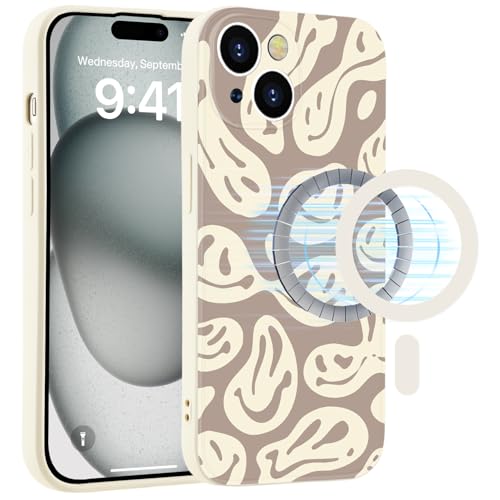 MAYCARI Magnetisch Lustiges Gesicht Silikon Hülle für iPhone 15 Pro Max, Niedlich handyhülle mit Seidig-Weicher Berühren Kompatibel mit Magafe, Stoßfeste Hülle mit Mikrofaser-Futter MAYCARI Magnetisch Lustiges Gesicht Silikon Hülle für iPhone 15 Pro Max, Niedlich handyhülle mit Seidig-Weicher Berühren Kompatibel mit Magafe, Stoßfeste Hülle mit Mikrofaser-Futter von MAYCARI