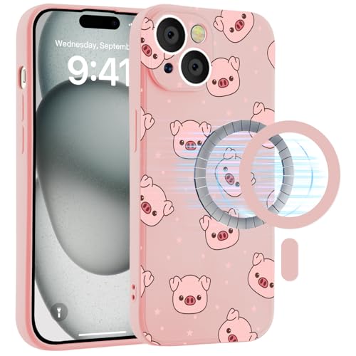 MAYCARI Magnetisch Rosa Schwein Silikon Hülle für iPhone 13, Niedlich handyhülle mit Seidig-Weicher Berühren Kompatibel mit Magafe, Stoßfeste Hülle mit Mikrofaser-Futter für iPhone 13 MAYCARI Magnetisch Rosa Schwein Silikon Hülle für iPhone 13, Niedlich handyhülle mit Seidig-Weicher Berühren Kompatibel mit Magafe, Stoßfeste Hülle mit Mikrofaser-Futter für iPhone 13 von MAYCARI