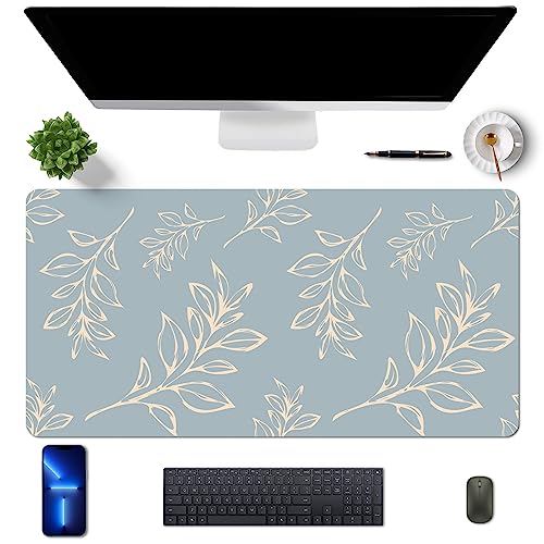 MAYCARI Schreibtischunterlage 80x40 cm PU Leder Rutschfeste Schreibtischmatte Office Mauspad Große Unterlagenmatte für Laptop Personalisierter Tischunterlage von MAYCARI