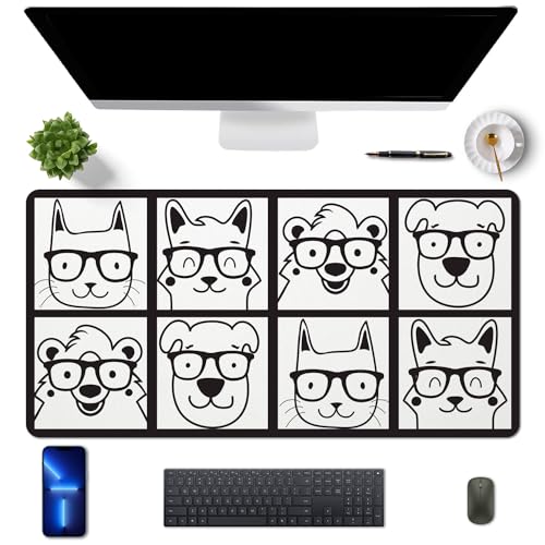 MAYCARI Schreibtischunterlage 80x40 cm aus PU Leder Wasserdicht Rutschfeste Schreibtischmatte Mauspad Große für Tastatur, Laptop Schreibblock Schneidbare von MAYCARI