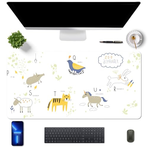 MAYCARI Schreibtischunterlage 80x40 cm aus PU Leder Wasserdicht Rutschfeste Schreibtischmatte Mauspad Große für Tastatur, Laptop Schreibblock Schneidbare von MAYCARI