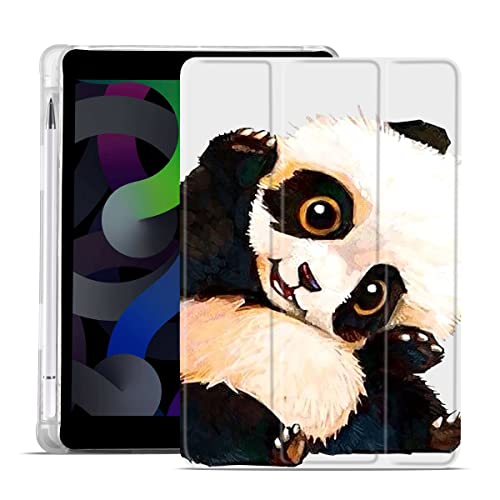 MAYCARI Schutzhülle für iPad der 9. Generation, stoßfest, für Mädchen (10,2 Zoll, 2021/2020/2019, 9. / 8. / 7. Generation), Cartoon-Panda-iPad-Hülle mit Stifthalter für Jungen von MAYCARI